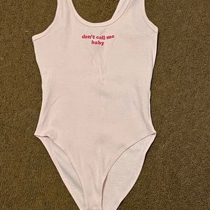 Pink Tank Top Bodysuit